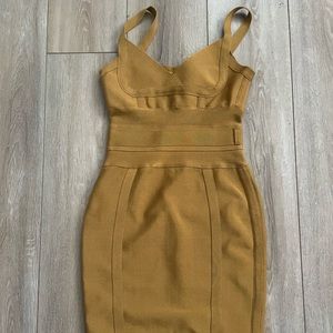 ASOS Mustard Bandeau Dress
